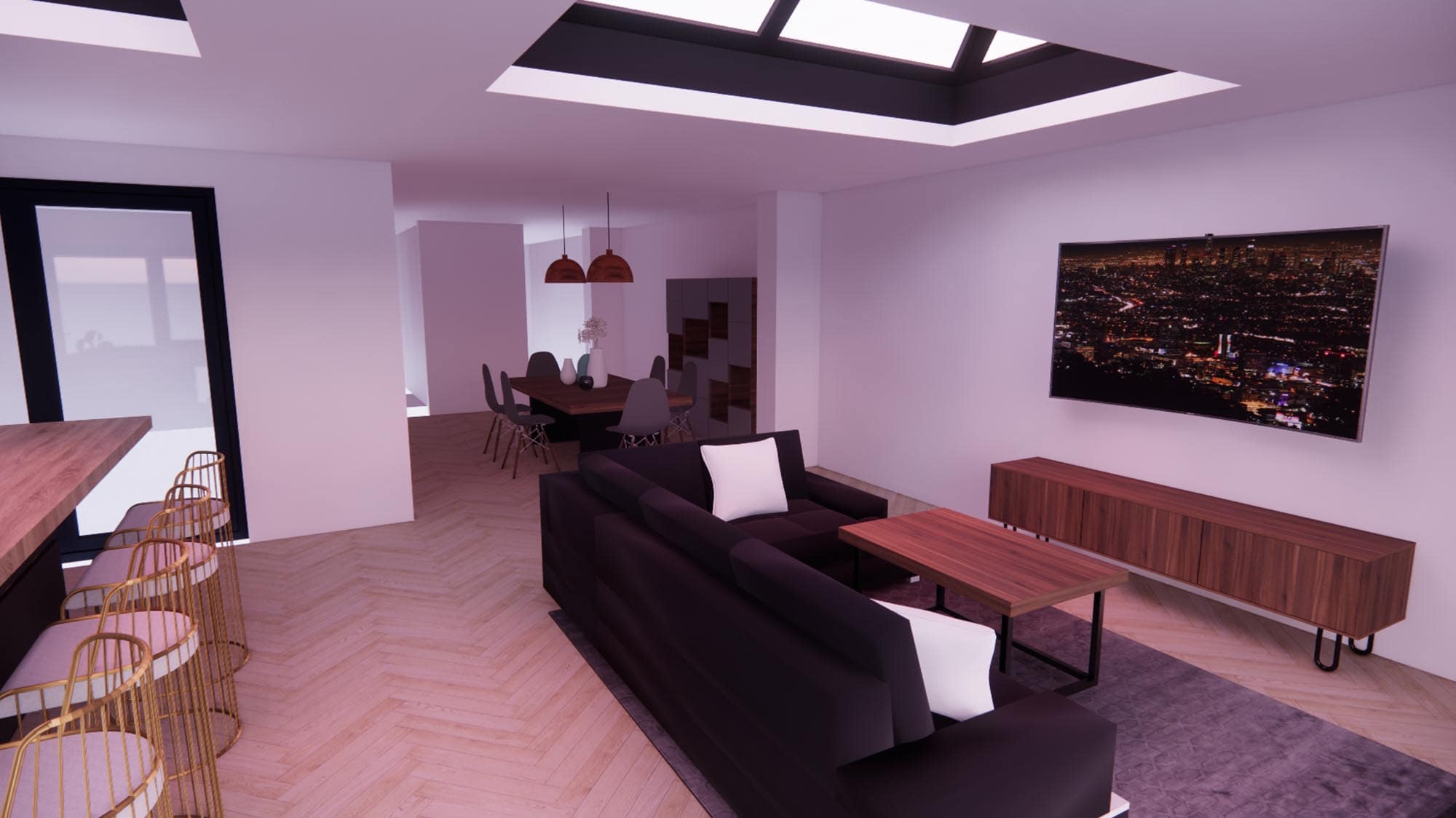 3D model of extension for design comparison