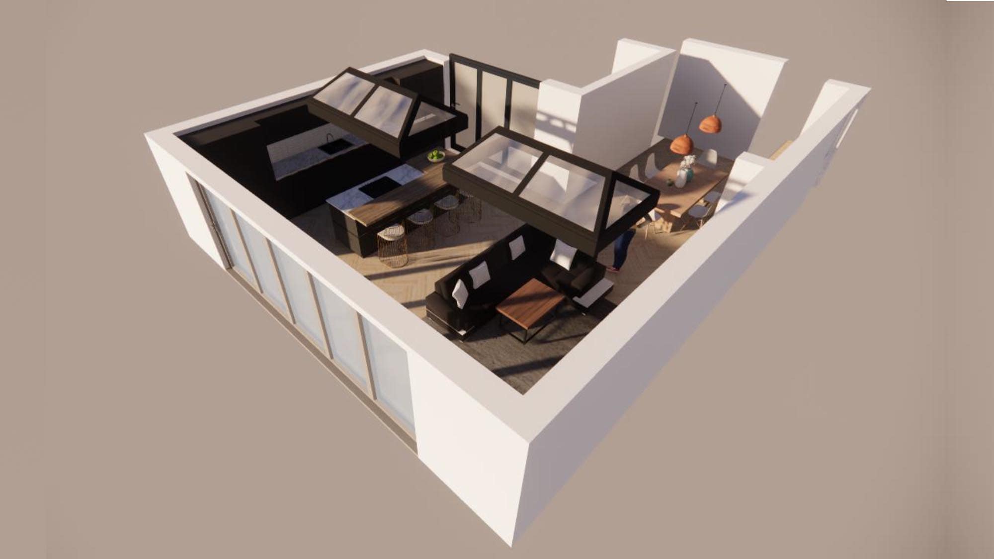 3D planning design options for kitchen extension