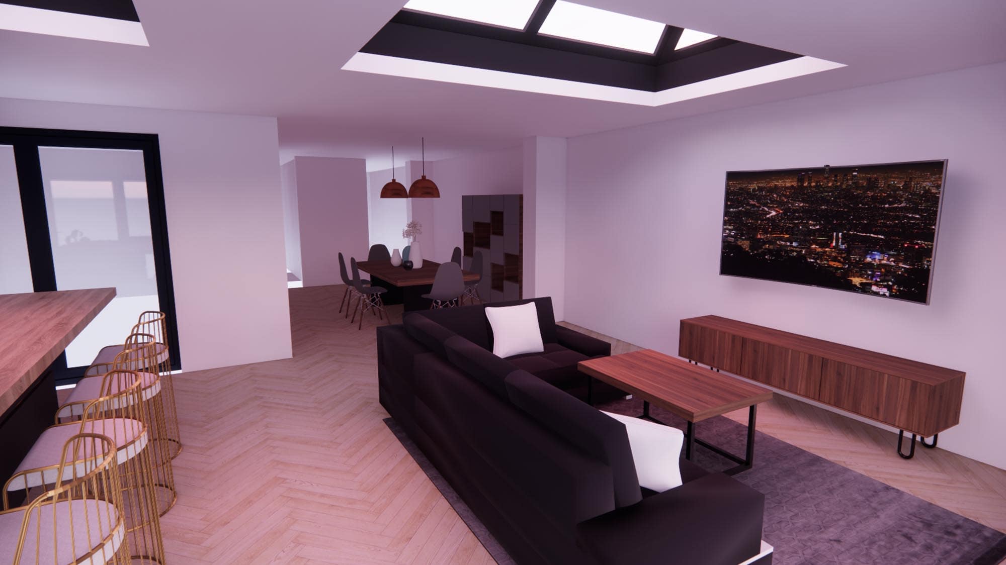 Open plan extension project