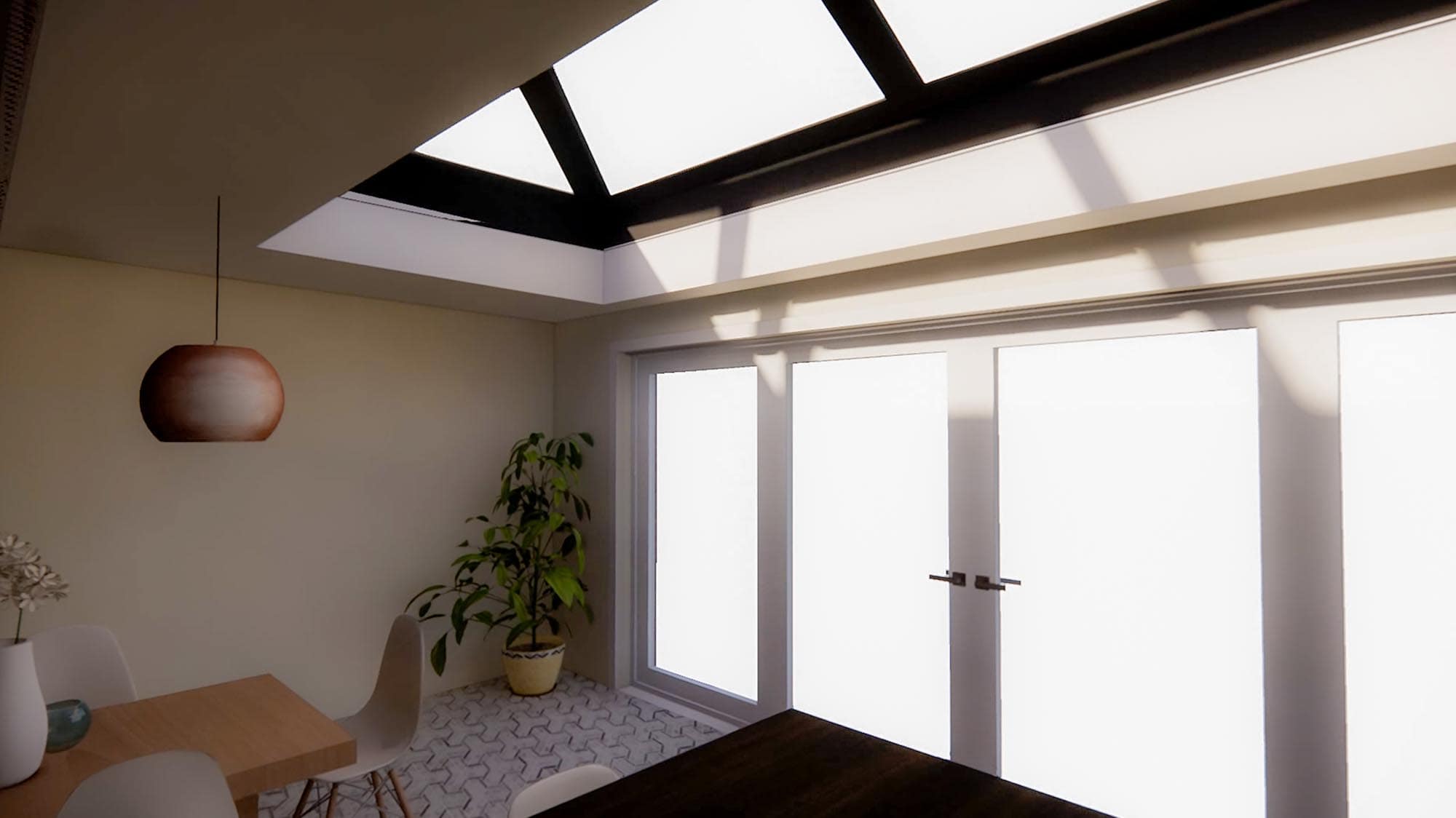 Home orangery extension planning and design including 3D