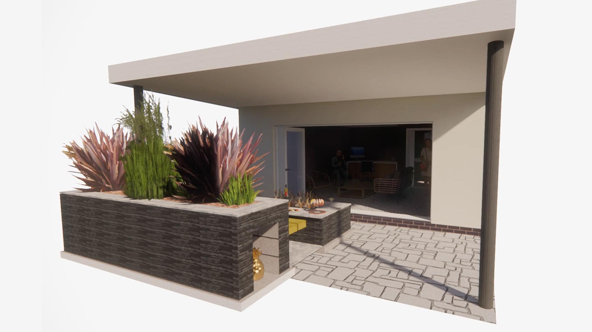 Garden building designed in 3D