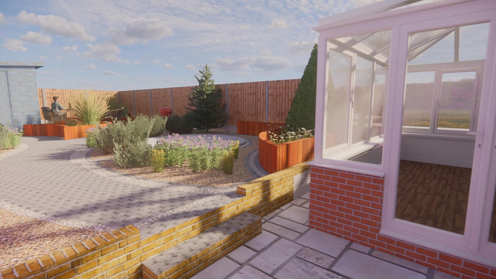 Design garden landscaping in 3D