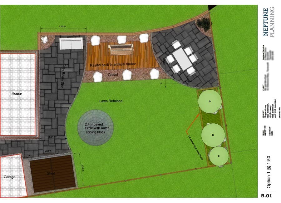 Architectural planning for garden landscaping